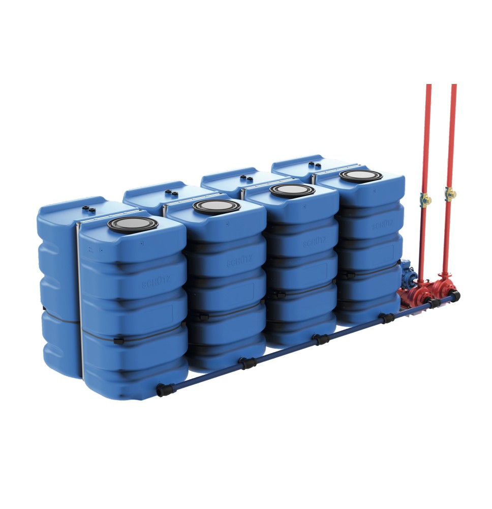 SCHUTZ PACK ALJIBE AQUABLOCK XL 4X3000 LTRS CON ACCESORIOS -KIT 12M3-