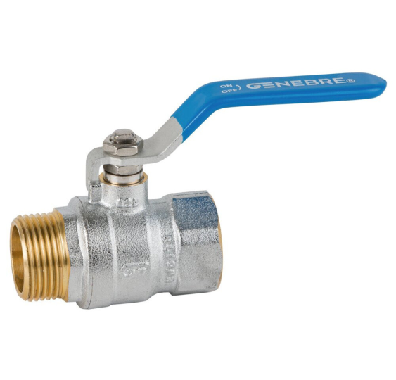 VALVULA ESFERA ROSCAR M-H 1-2-- PALANCA AZUL PN25 PASO TOTAL