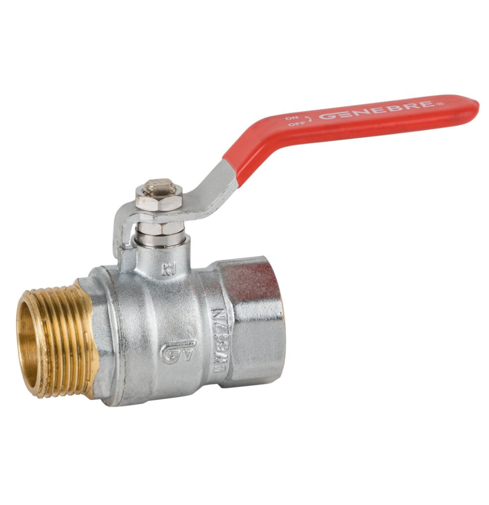 VALVULA ESFERA ROSCAR M-H 3-4-- PALANCA ROJA PN25 PASO TOTAL