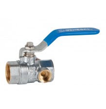 VALVULA ESFERA ROSCAR H-H 3-4-- CON TOMAS LATERALES -PALANCA AZUL-