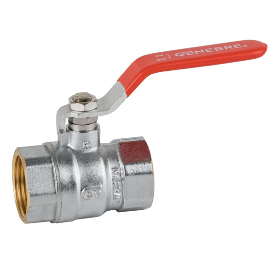 VALVULA ESFERA ROSCAR H-H 1-- PALANCA ROJA PN25 PASO TOTAL