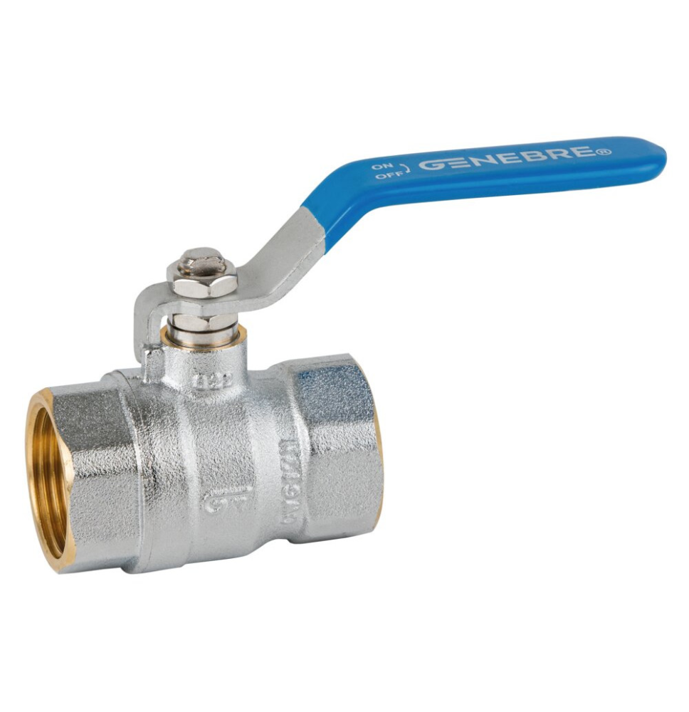 VALVULA ESFERA ROSCAR H-H 1 1-4-- PALANCA AZUL PN25 PASO TOTAL