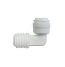 CONECTOR OSMOSIS CODO - 1-4 QUICK - 1-8 ROSCA MACHO