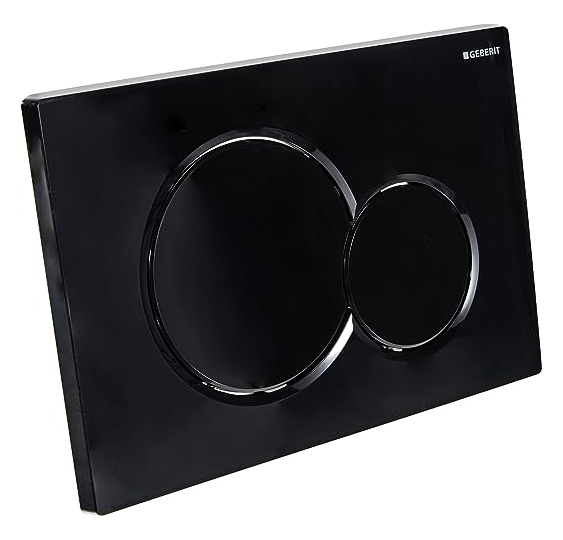 GEBERIT PULSADOR SIGMA01- PARA DOBLE DESCARGA- NEGRO INTENSO RAL 9005