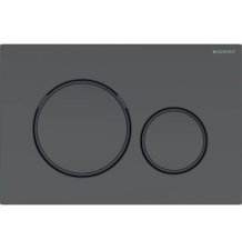 GEBERIT PULSADOR SIGMA20- DOBLE DESCARGA- NEGRO MATE CROMADO BRILLANTE
