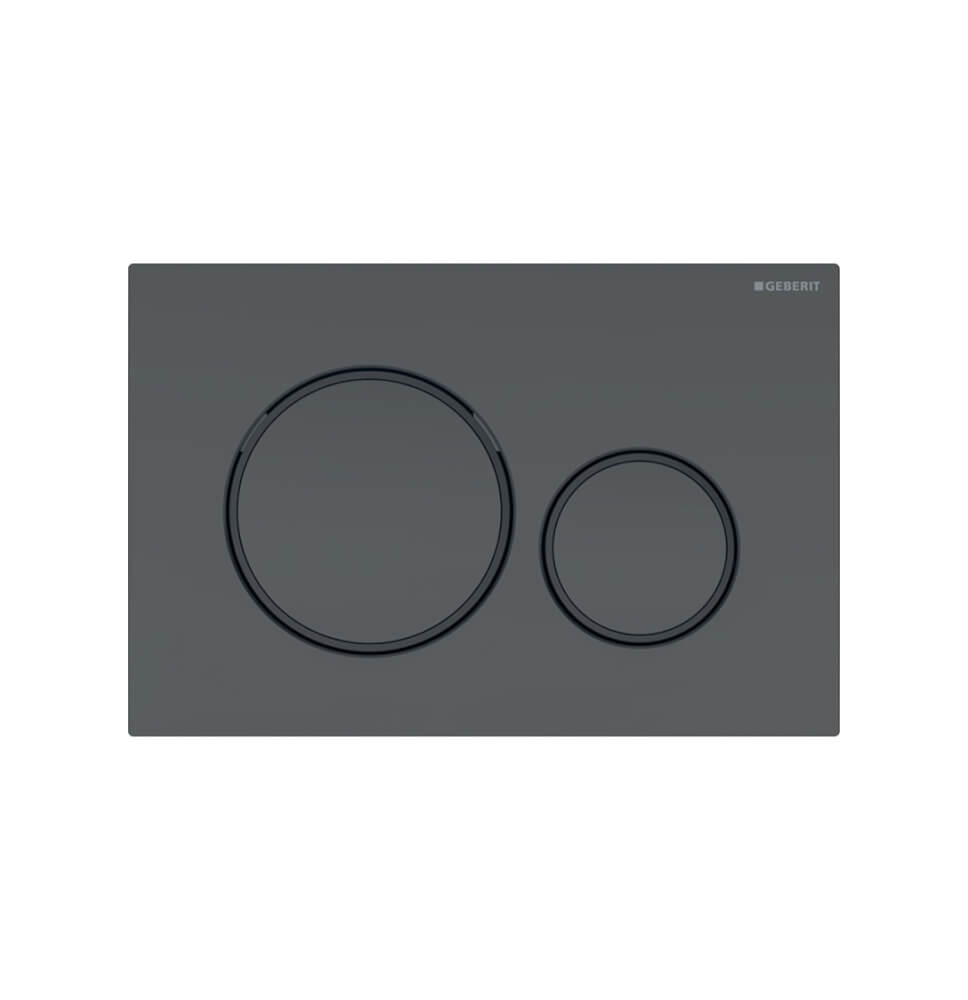 GEBERIT PULSADOR SIGMA20- DOBLE DESCARGA- NEGRO MATE CROMADO BRILLANTE
