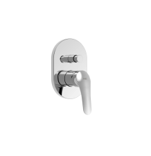 TRES BASE PLUS MONOMANDO EMPOTRADO DE 2 VIAS PARA BAÑERA Y DUCHA CROMO