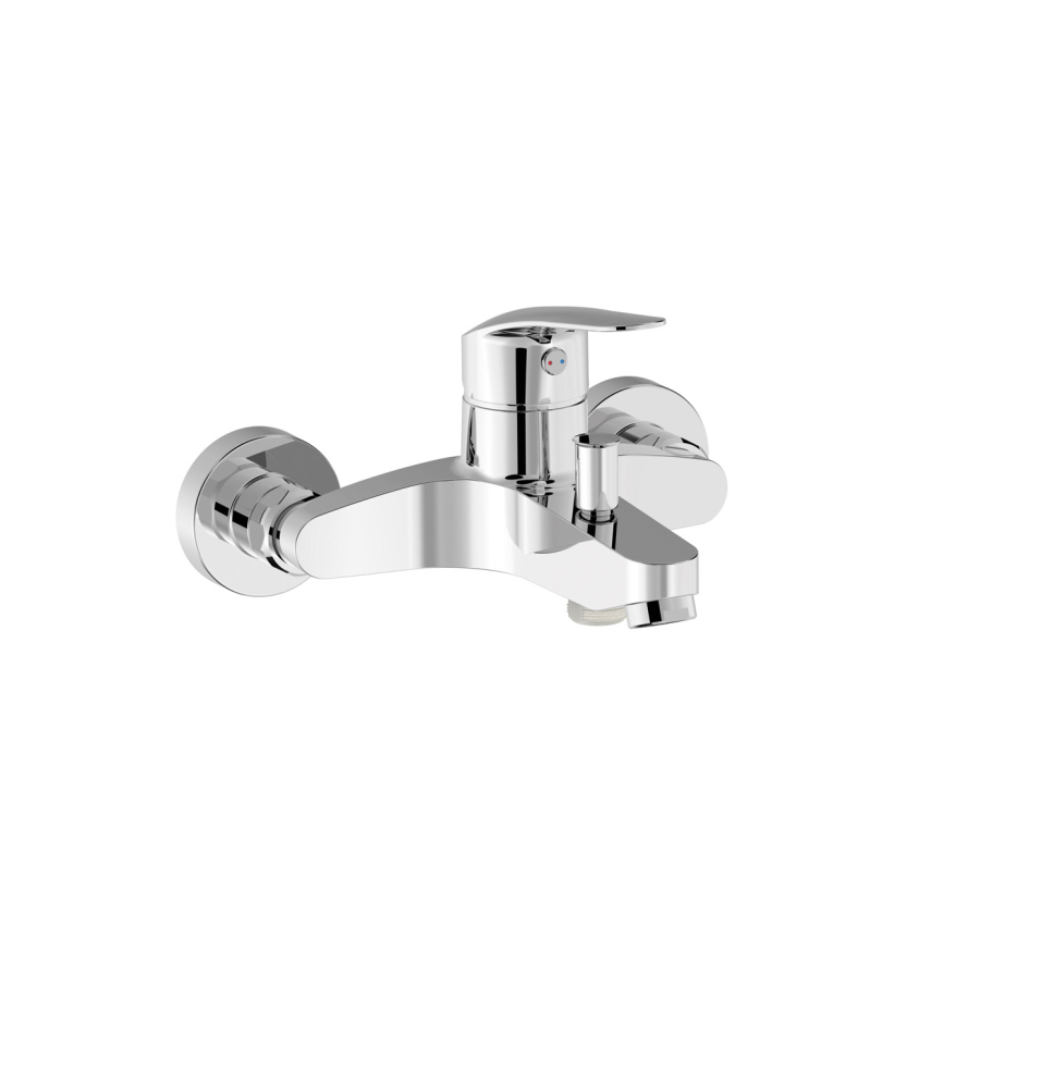TRES BASE PLUS MONOMANDO MURAL PARA BAÑERA Y DUCHA SIN COMPLEMENTOS CROMO