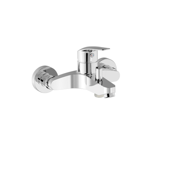 TRES BASE PLUS MONOMANDO MURAL PARA BAÑERA Y DUCHA SIN COMPLEMENTOS CROMO