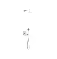 TRES BASE PLUS RAPID-BOX CONJUNTO MONOMANDO EMPOTRADO DE 2 VIAS PARA DUCHA- BRAZO A PARED CON ROCIADOR DE DUCHA ORIENTABLE Y DE 