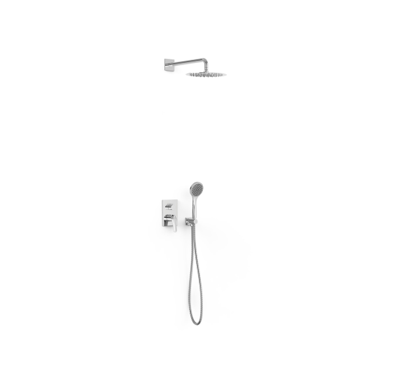 TRES BASE PLUS RAPID-BOX CONJUNTO MONOMANDO EMPOTRADO DE 2 VIAS PARA DUCHA- BRAZO A PARED CON ROCIADOR DE DUCHA ORIENTABLE Y DE 