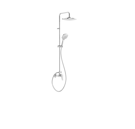 TRES CANIGO-TRESCONJUNTO DE GRIFO MONOMANDO MURAL DE 2 VIAS PARA DUCHA CON ROCIADOR DE DUCHA ORIENTABLE- 242X242 MM CROMO