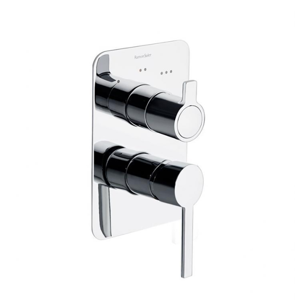 RAMON SOLER DRAKO MONOMANDO DE BAÑO-DUCHA EMPOTRADO 3 VIAS CROMO