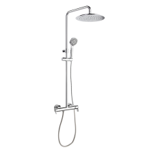 RAMON SOLER BLAUTHERM COLUMNA DUCHA TELESCOPICA MONOMANDO ROCIADOR D300MM ABS CROMADO