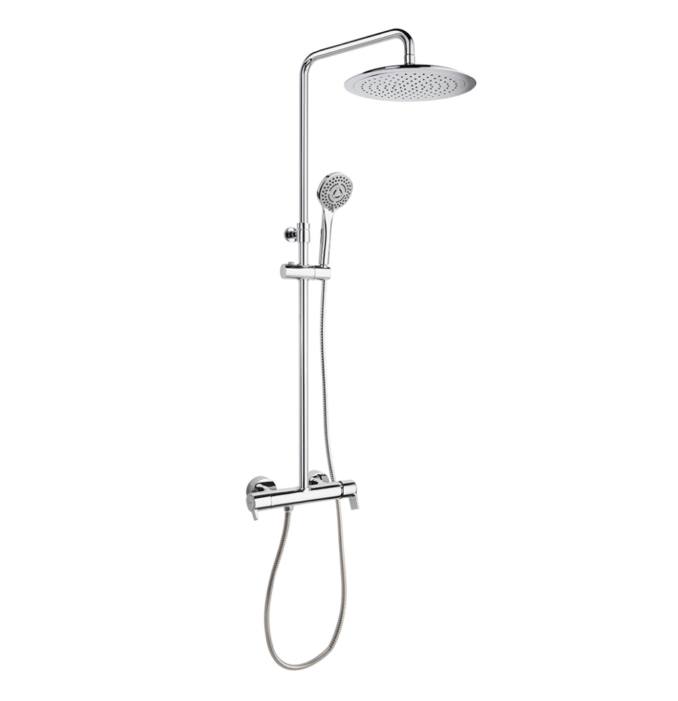 RAMON SOLER BLAUTHERM COLUMNA DUCHA TELESCOPICA MONOMANDO ROCIADOR D300MM ABS CROMADO