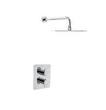 RAMON SOLER ALEXIA CONJUNTO TERMOSTATICO EMPOTRADO 1 VIA CON ROCIADOR METALICO 250CM CROMO