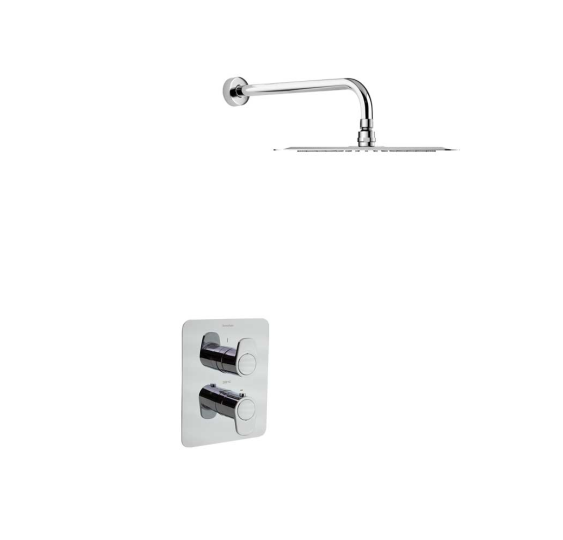 RAMON SOLER ALEXIA CONJUNTO TERMOSTATICO EMPOTRADO 1 VIA CON ROCIADOR METALICO 250CM CROMO