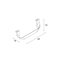 SALGAR TOALLERO DOBLE JAZZ CROMO L385MM