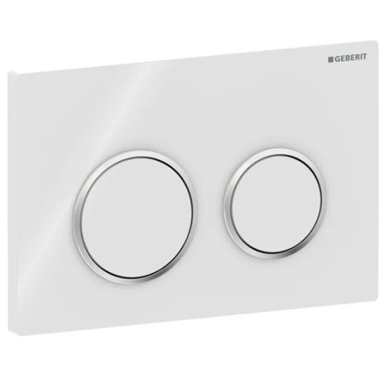 GEBERIT PULSADOR OMEGA20- PARA DOBLE DESCARGA- BLANCO- CROMADO BRILLANTE