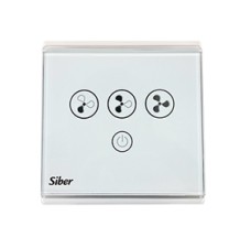 SIBER INTERRUPTOR 3 POSICIONES TACTIL EMPOTRAR CAJA (SIN IND. FILT/SIN CABLE)