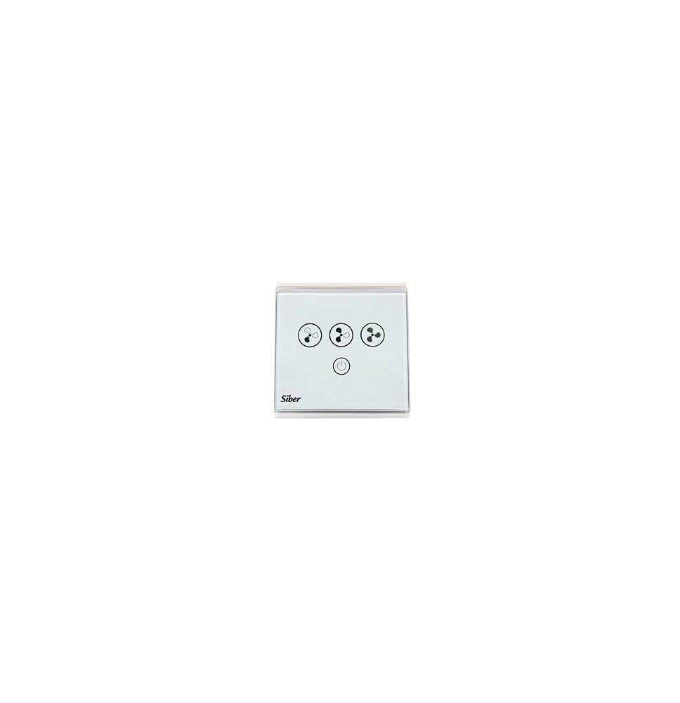 SIBER INTERRUPTOR 3 POSICIONES TACTIL EMPOTRAR CAJA (SIN IND. FILT/SIN CABLE)