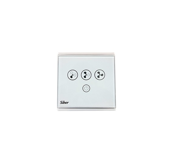 SIBER INTERRUPTOR 3 POSICIONES TACTIL EMPOTRAR CAJA (SIN IND. FILT/SIN CABLE)