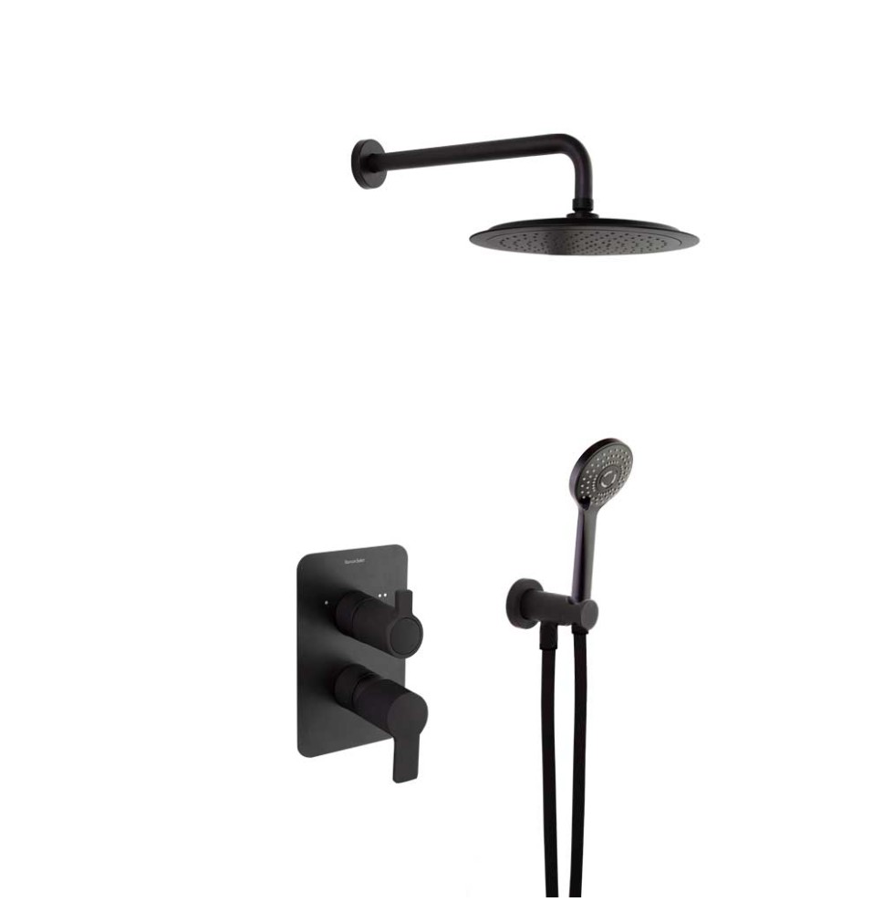 RAMON SOLER KIT BLAUTHERM MONOM EMPOT 2 V -SOPORTE -TOMA AGUA- TELEDUCHA- ROCIADOR 240MM CROMO