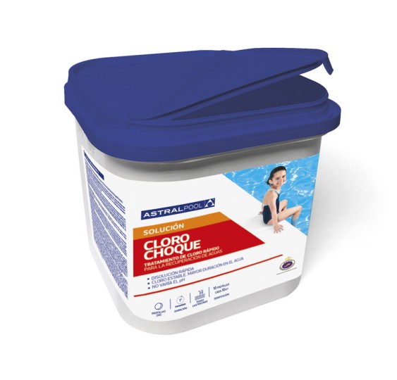 ASTRAL CLORO RAPIDO CHOQUE TABLETAS 30GR 5KG -SIN BORICO-