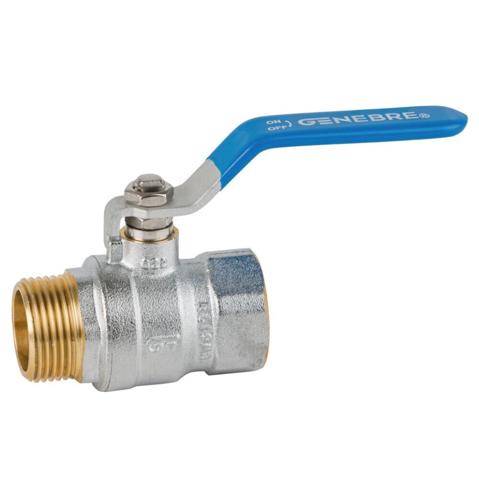 VALVULA ESFERA ROSCAR M-H 3-4-- PALANCA AZUL PN25 PASO TOTAL