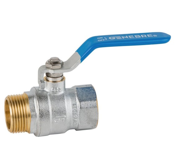 VALVULA ESFERA ROSCAR M-H 1-- PALANCA AZUL PN25 PASO TOTAL