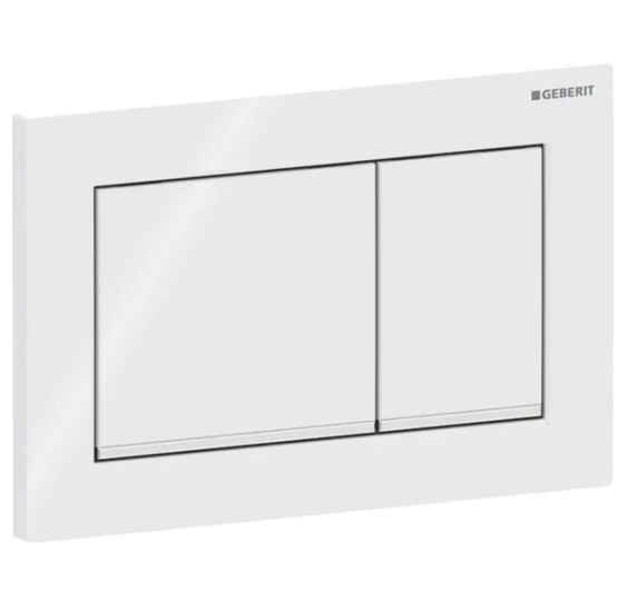 GEBERIT PULSADOR OMEGA30- PARA DOBLE DESCARGA- BLANCO- CROMADO BRILLANTE