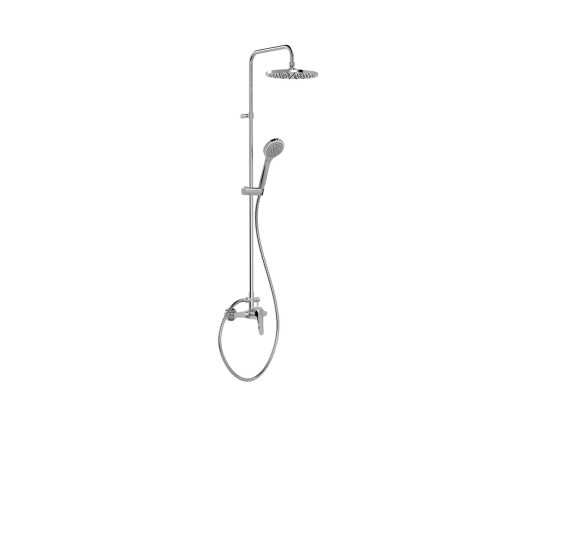 TRES BASE PLUS CONJUNTO MONOMANDO MURAL DE 2 VIAS PARA DUCHA- ROCIADOR DE DUCHA ORIENTABLE- Ø 250 MM CROMO
