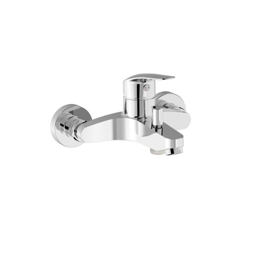 TRES BASE PLUS MONOMANDO MURAL PARA BAÑERA Y DUCHA SIN COMPLEMENTOS CROMO