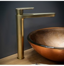 RAMON SOLER ALEXIA MONOMANDO LAVABO XL ORO CEPILLADO