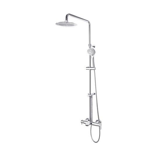 RAMON SOLER BLAUTHERM COLUMNA DE BAÑO-DUCHA TELESCOPICA MONOMANDO ROCIADOR D300MM CROMADO