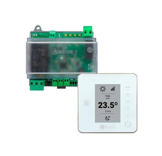 AIRZONE PACK SISTEMA UNO COMPUERTA/VALVULA + TERMOSTATO THINK RADIO BLANCO