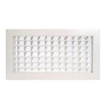 AIRZONE REJILLA DOBLE DEFLEXION HORIZONTAL - VERTICAL DE IMPULSION RDHV 450 X 450 CLIP BLANCA SIN REGULACION